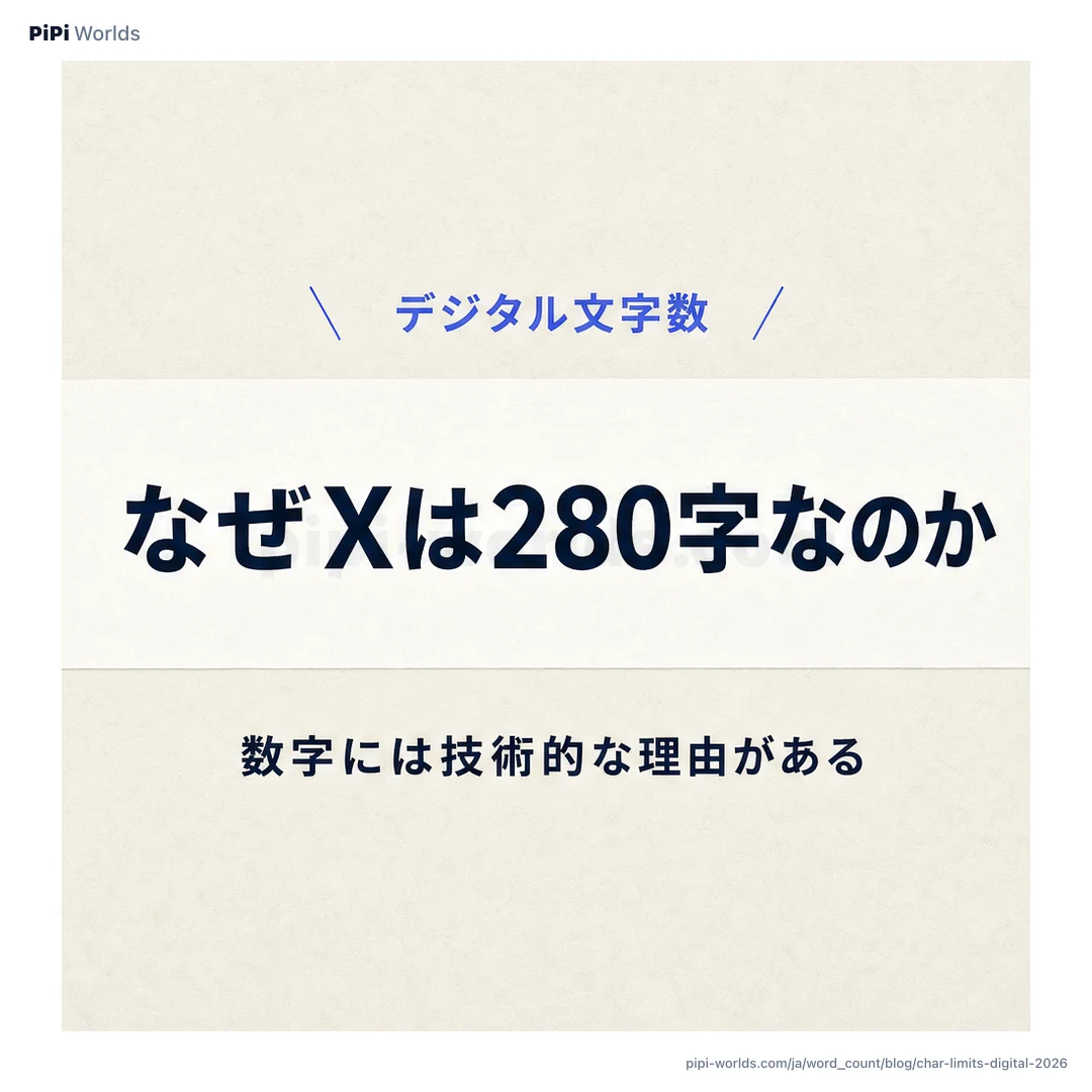 藍·青·金のグラデーションに280·160·155の3つの数字が並ぶデジタル文字数カード。