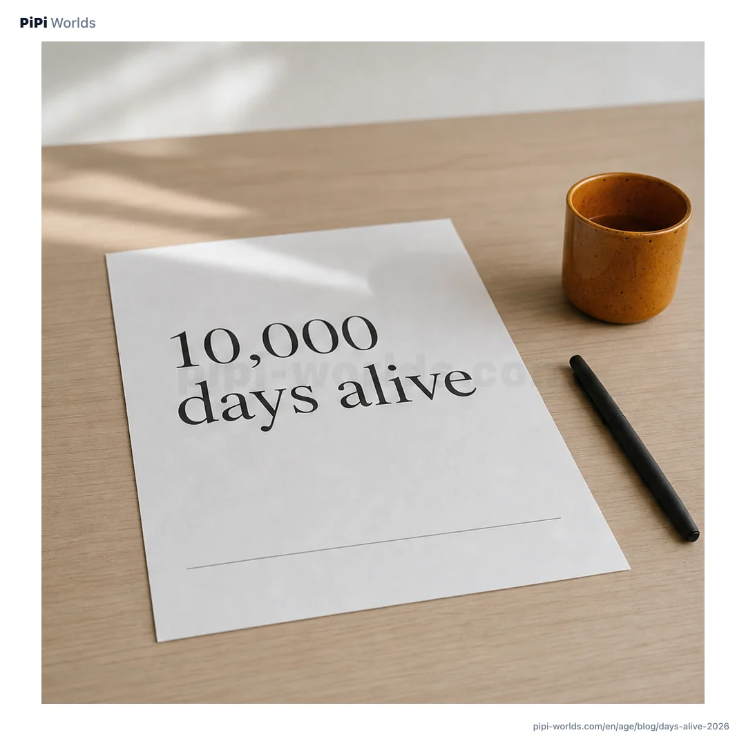 Mint-and-violet gradient card with PiPi mascot and a giant '10,000' counter — English market cover for the metric birthday post.