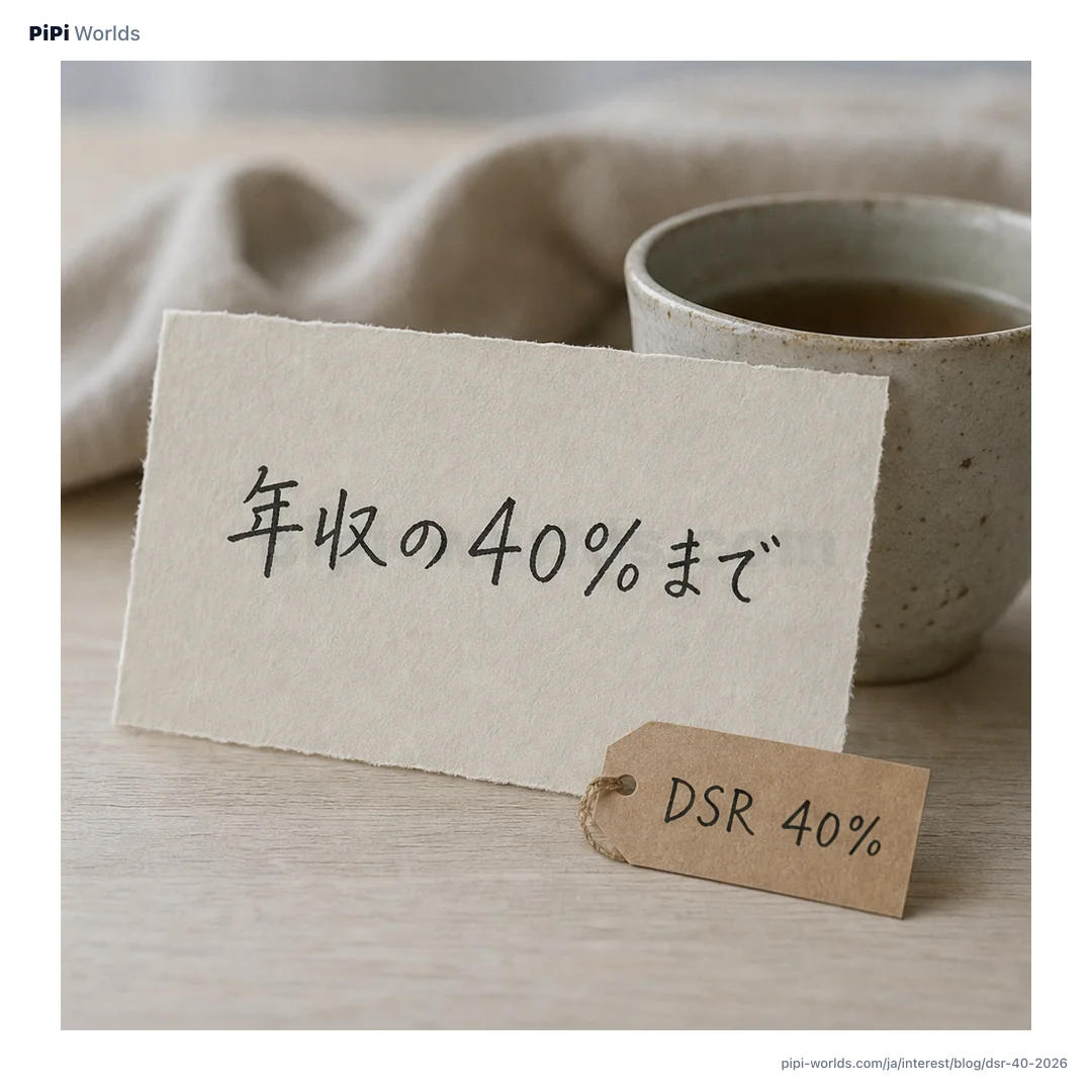深い藍色とゴールドのグラデーション背景に PiPi マスコットと『韓国 DSR 40%』が大きく配置された日本市場向けカード。
