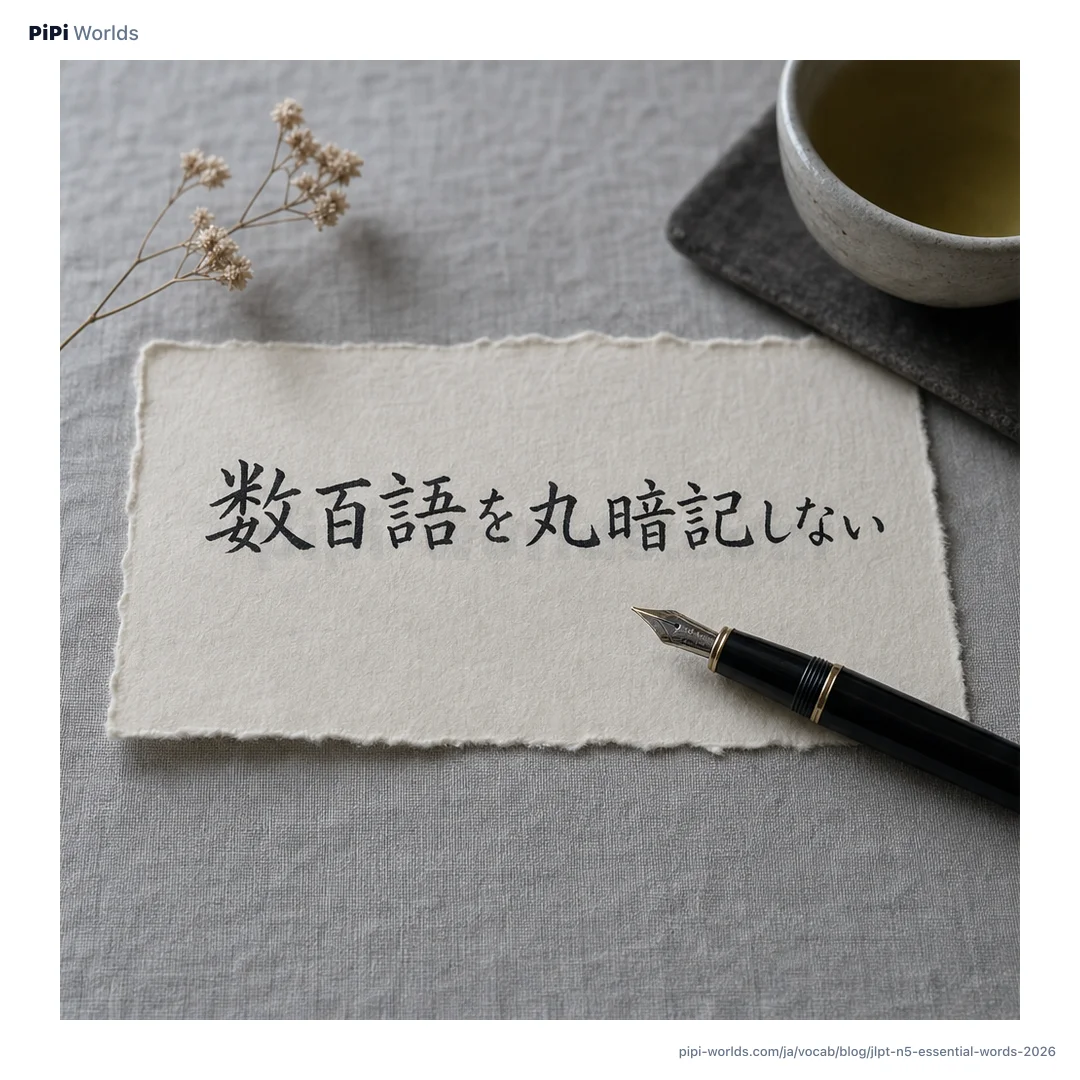 ミント色の背景に「基礎単語リスト」という大きな文字と먹다・가다・준비하다のような韓国語の単語カードが品詞別に並んだ、韓国語初級学習の表紙画像。