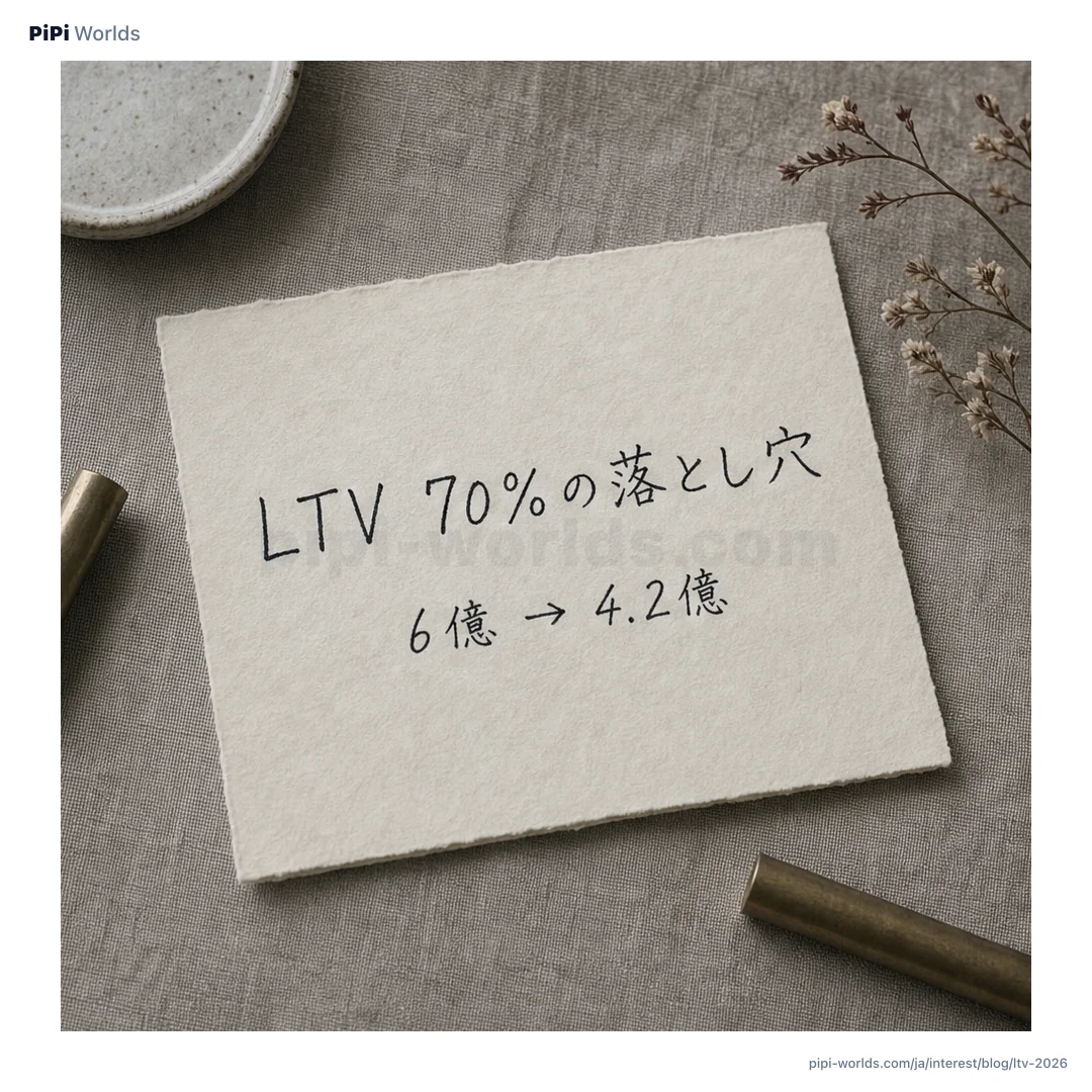 深い藍色とゴールドのグラデーション背景に PiPi マスコットと『LTV 70%』が大きく配置された日本市場向けカード。