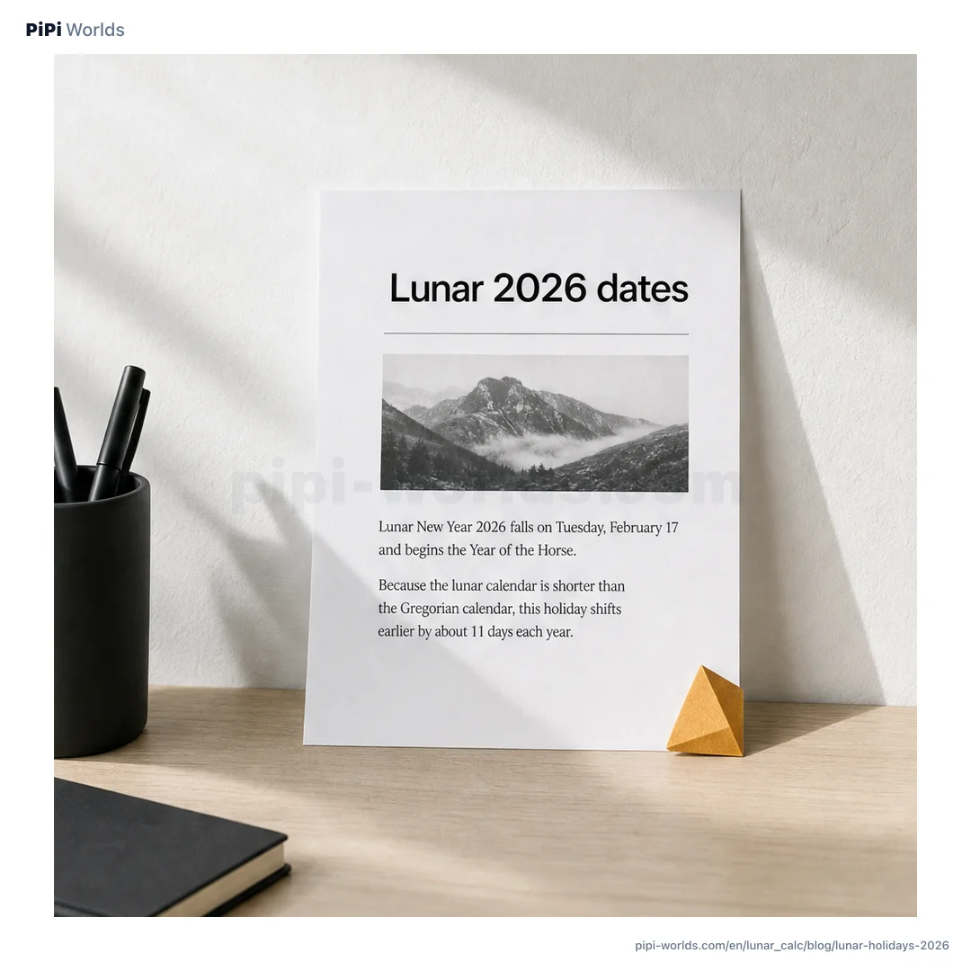 Mint, violet, and indigo gradient with the dates Feb 17 and Sep 25 highlighting the 2026 lunar holiday calendar.