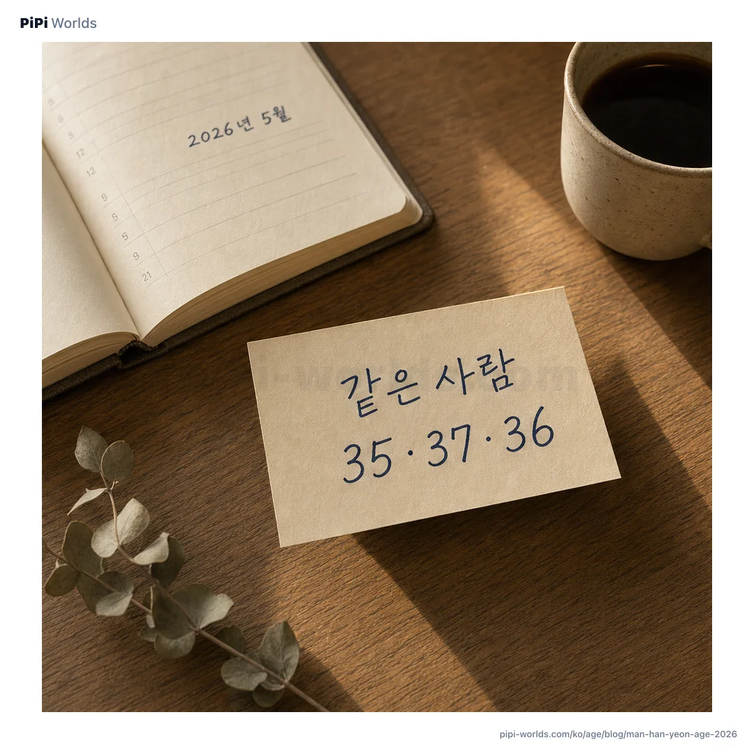 코랄·피치 그라디언트 위에 한 사람과 35·37·36 세 개의 숫자가 함께 떠 있는 한국 시장용 카드.