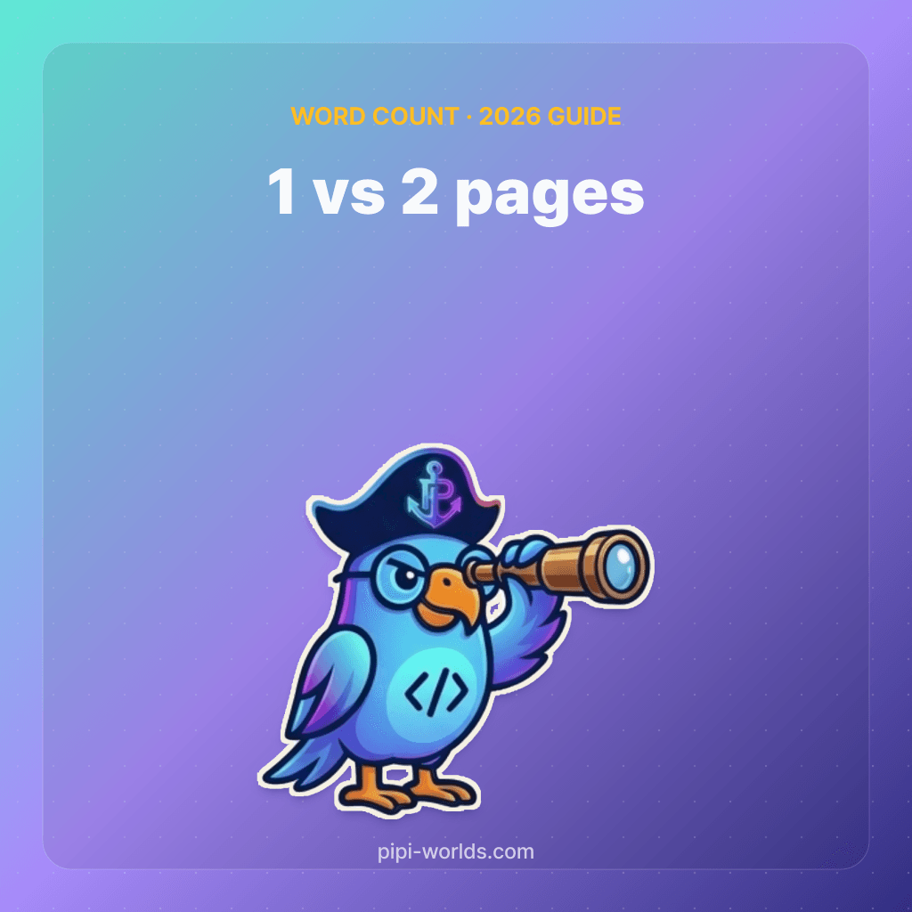 Mint, violet, and indigo gradient with the numbers 1 and 2 representing one-page versus two-page resumes.